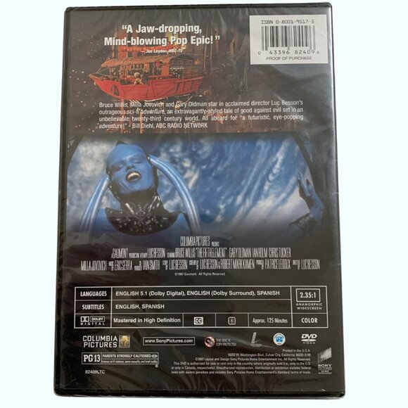 The Fifth Element DVD Anamorphic Widescreen Region 1 2007 PG 13 Bruce Willis NEW - Picture 2 of 8